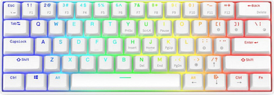 Tastierë Krux Neo PRO RGB Gateron (KRX0113), US, e bardhë