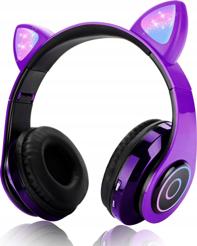 Kufje Bluetooth JST B39 Cat Ear, LED, wireless, vjollcë