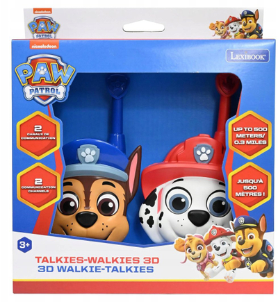 Biseduese fëmijësh Kids Euroswan Paw Patrol 3D, set 2 copë, rreze deri 500 m, shumëngjyrëshe