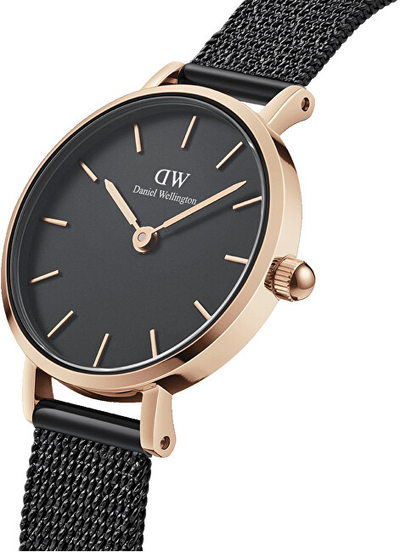 Orë për meshkuj Daniel Wellington Petite 24 Pressed Ashfield DW00100441, e zezë