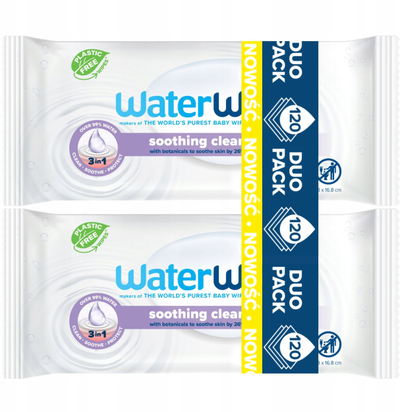 Peceta të lagura për fëmijë WaterWipes BIO, me ekstrakt livande, 2 x 60 copë