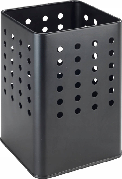 Mbajtëse veglash kuzhine Wenko Silio Black, metal, 11.5 x 16.5 x 11.5 cm, e zezë