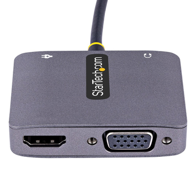 Видео адаптер StarTech USB-C во HDMI VGA, 4K 60Hz, сив