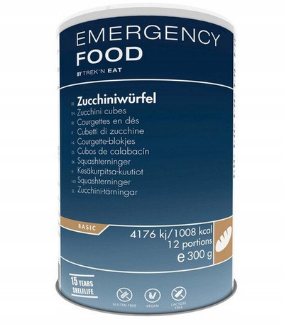 Замрзнати тиквички Trek n Eat Emergency Line, коцки, сушени со замрзнување