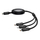 Kabllo karikimi Baseus Free2Draw 3in1, USB C Lightning Micro USB, 100W, 1.1m, e zezë