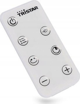 Ngrohës me ventilator qeramik Tristar KA-5098, me telekomandë, me ekran digjital, i bardhë e zi