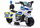 Motor elektrik për kalamaj Lean Toys Police TR1912, me bateri, me drita sinjali, i bardhë