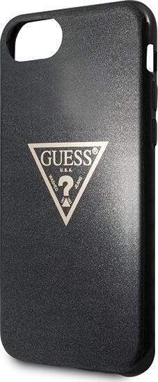Këllëf telefoni Guess Glitter Triangle, hardcase, për iPhone 7 8 SE 2020, i zi