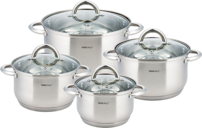 Set tenxhere KingHoff, 2.1 - 6.6 l, 4 copë, të argjendta