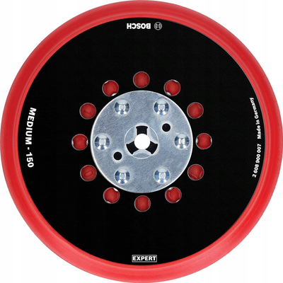 Pjatë mbështetëse Bosch Expert Multihole Medium, 150mm, për gërryese orbitale, e zezë