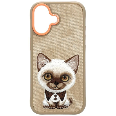 Mbulesë telefoni Nimmy Big Eyed Pet 2.0, për iPhone 17, TPU, mace, bezhë