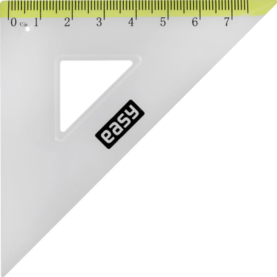 Сет за цртање Easy Stationery Drafting Set, линијар 15 cm, транспортир 180°, проѕирен