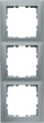 Kornizë trefishe Berker Square 5310138994, montim vertikal horizontal, alumin mat
