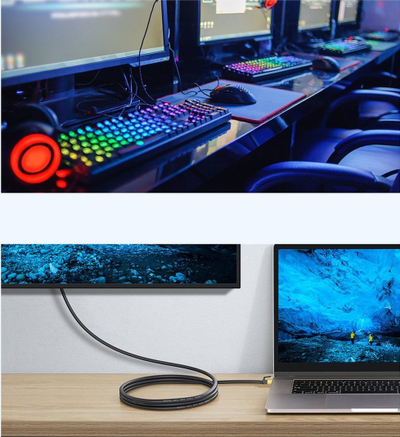 Kabllo rrjeti Baseus Speed Seven, RJ45 Cat 7, 2m, 10Gbps, e zezë