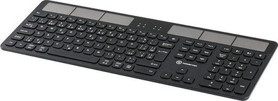 Tastierë Powerton SolarSlim, wireless, US, e zezë