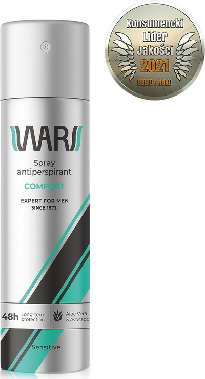 Deodorant sprej WARS Comfort Sensitive Aloe Avocado, 48 orë mbrojtje, 150ml