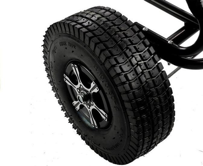 Gokart për fëmijë Black Monster, me pedale, rrota të fryra, i zi