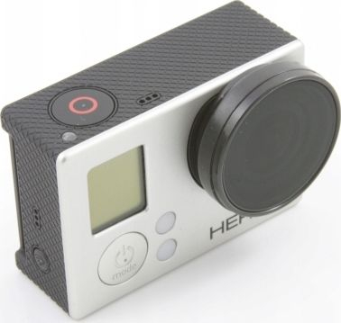 Filtër ND FULL GREY ND4 për GoPro HERO 4 3+ 3, xham optik, neutral, gri
