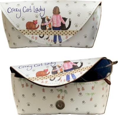 Kuti syzesh Bookaroo Crazy Cat Lady GL09, lëkurë artificiale, mbyllje me magnet, shumëngjyrëshe
