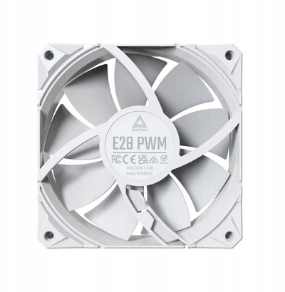 Ventilator keste Montech E28 PWM, 120mm, i bardhë
