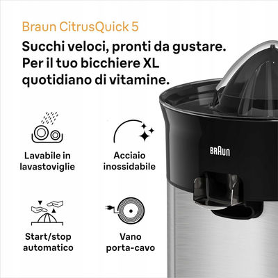 Shtrydhëse agrumesh Braun CJ5050BK, 60W, e zezë