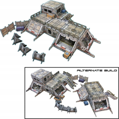 Set terreni sci-fi Battle Systems SciFi Terrain, modular 3D, 28mm, me printim me ngjyra, shumëngjyrësh