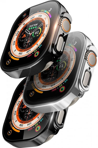 Mbulesë smartwatch Dux Ducis Hamo për Apple Watch Ultra 49mm, metalike, me xham, e zezë