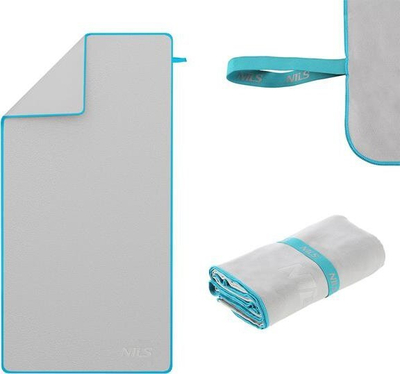 Peshqir banje NILS Quick Drying Microfiber, 100x180 cm, mikrofibër, gri