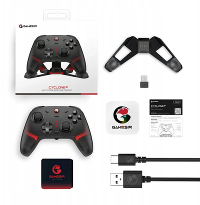 Gamepad GameSir Cyclone 2 me kabllo, për PC, i zi