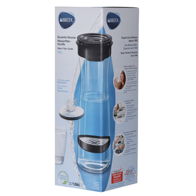 Karafë filtrimi uji BRITA Fill and Serve Mind, 1.3L, plastikë transparente, gri e errët