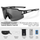 Syze sportive çiklizmi Rockbros Polarized, lente të polarizuara, UV400, kornizë e zezë