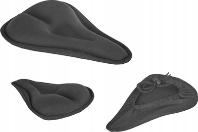 Капак од гел за седло за велосипед Gel Cover K02327, 27 cm, црн