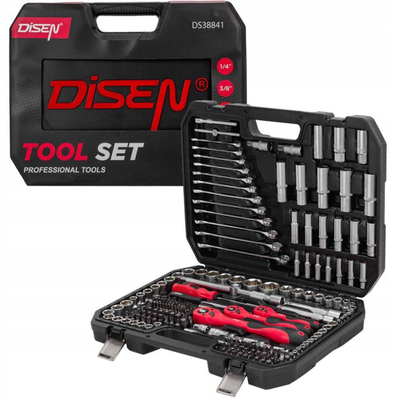 Set veglash Disen 216 copë, çelësa çorape 1/2", Torx, valixhe plastike