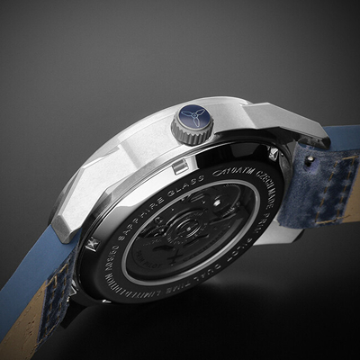 Orë për meshkuj Prim Pilot Dual Time GMT hPM1582, kaltër e errët