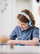 Kufje BuddyPhones School+, të kaltra/bardha