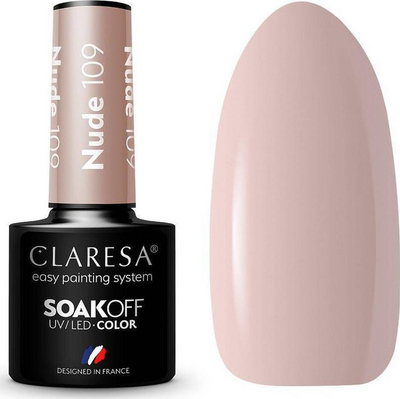 Llak hibrid për thonj Claresa SoakOFF, nr. 109, 5g