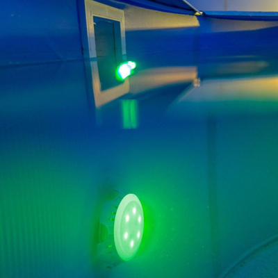 Dritë pishine Gre LEDRC, LED, 16 cm, bojëbardhë blumarin