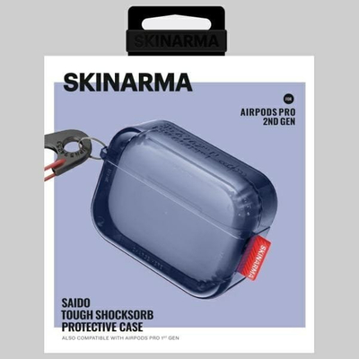 Kukë kufjesh Skinarma Saido për AirPods Pro 2, me karabiner, blu e errët