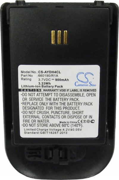Батерија за телефони без жица Cameron Sino AYDH4CL, литиум-јонска 3.7V 900mAh, црна
