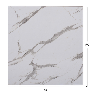 Pllakë tavoline HPL mermer 65×69 cm (HM5827.11), bardhë/ gri