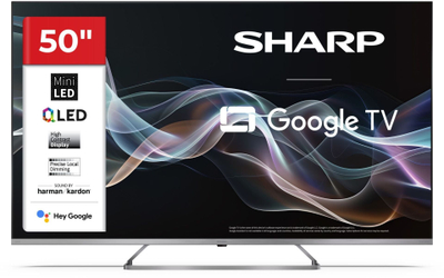 Телевизор SHARP 50JP7265E, 50\", 4K Ultra HD QLED, Google TV, црн