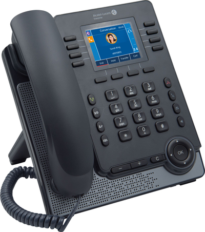 Telefon fiks Alcatel M5, ekran HD, zë HD, i zi