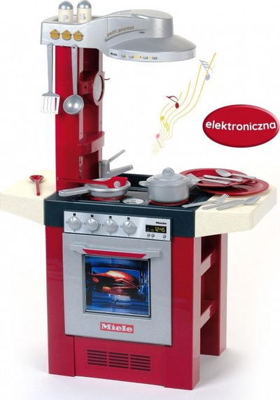 Kuzhinë lodër Theo Klein 9090 Miele Petit Gourmet, elektronike, me aksesore, e kuqe gri