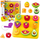 Puzzle edukativ për fëmijë Geometric Fruits, figura gjeometrike, 20 x 20 cm, shumëngjyrësh