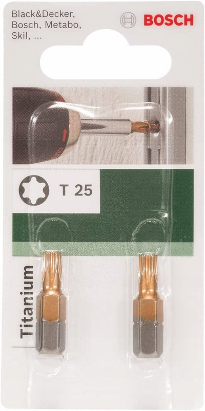 Bit vidhosës Bosch 2609255943 T25, TiN, set 2 copë