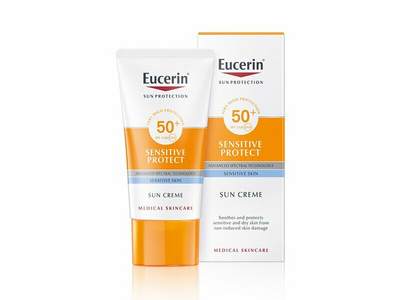 Krem ndaj diellit Eucerin SPF 50+ Sensitive Protection, 50 ml