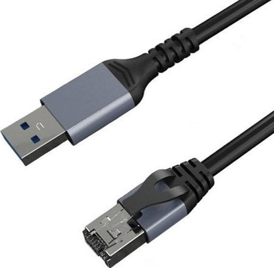 Adapter rrjeti USB 3.0 në RJ45 CAT6 UTP, 2m, gri