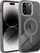 Mbështjellës telefoni Color Edge Mag Cover për iPhone 15, kompatibil me MagSafe, Titanium S, transparent