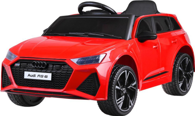 Makina elektrike për kalamaj Audi RS 6 PA0297, me bateri që karikohet, e kuqe