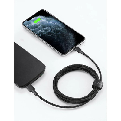 Kabllo Aukey, Lightning / USB C, 2 m, e zezë